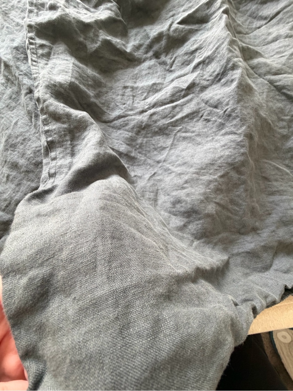 Zara Home Slate Blue Linen Pillow Sham - Picture 2 of 4